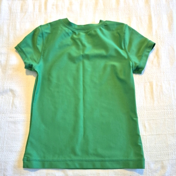 Hanna Andersson boys size 140 or 10 short sleeve green rash guard EUC - Picture 2 of 5
